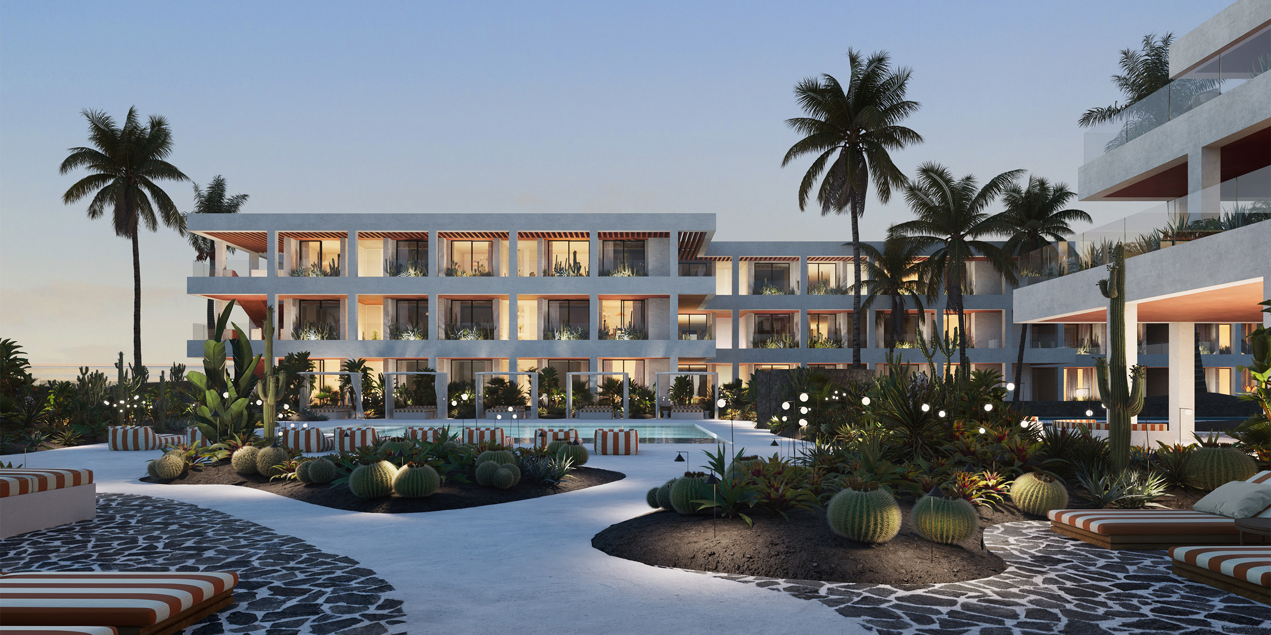 Start construction leisure resort Kora Mares�a Lanzarote Spain >