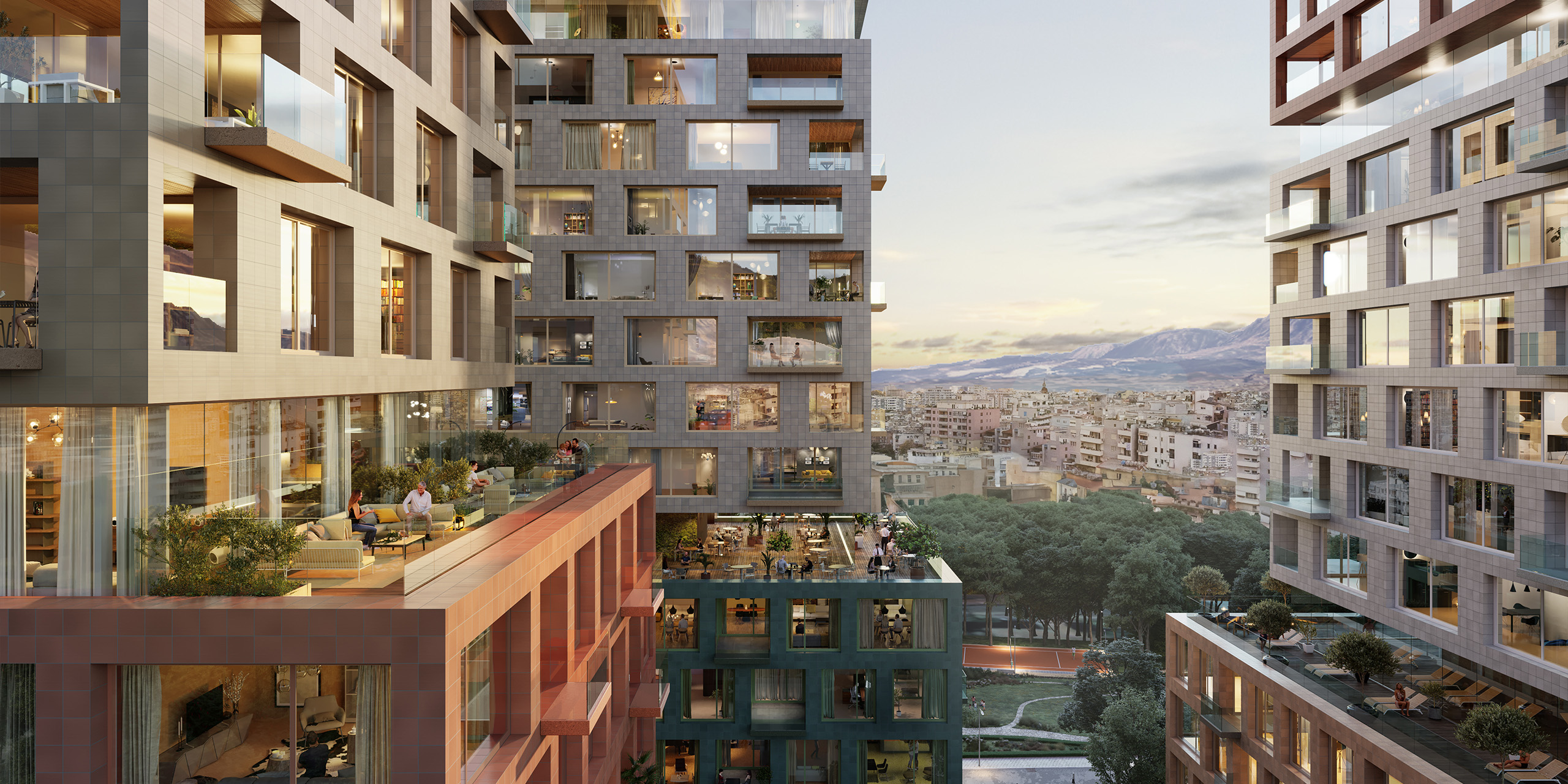 Design launch colorful Tirana Blocks Albania >
